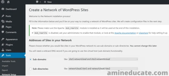 How To Install and Setup Wordpress Multisite
