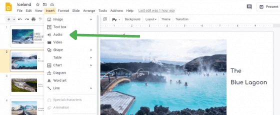 How To Add Audio To Google Slide Presentation